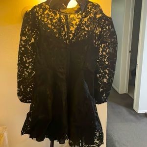 Black laced cocktail dress
